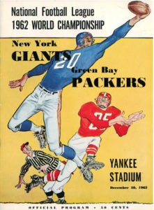 New York Giants vs Green Bay Packers 1962 NFL Championship Program