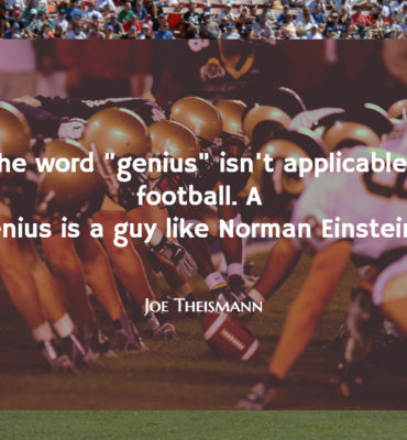 Joe Theismann on Norman Einstein