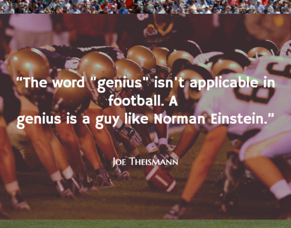 Joe Theismann on Norman Einstein