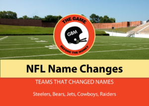 NFL Teams that have changed names include the Pittsburgh Steelers, Chicago Bears, New York Jets, Dallas Cowboys, and Las Vegas Raiders
