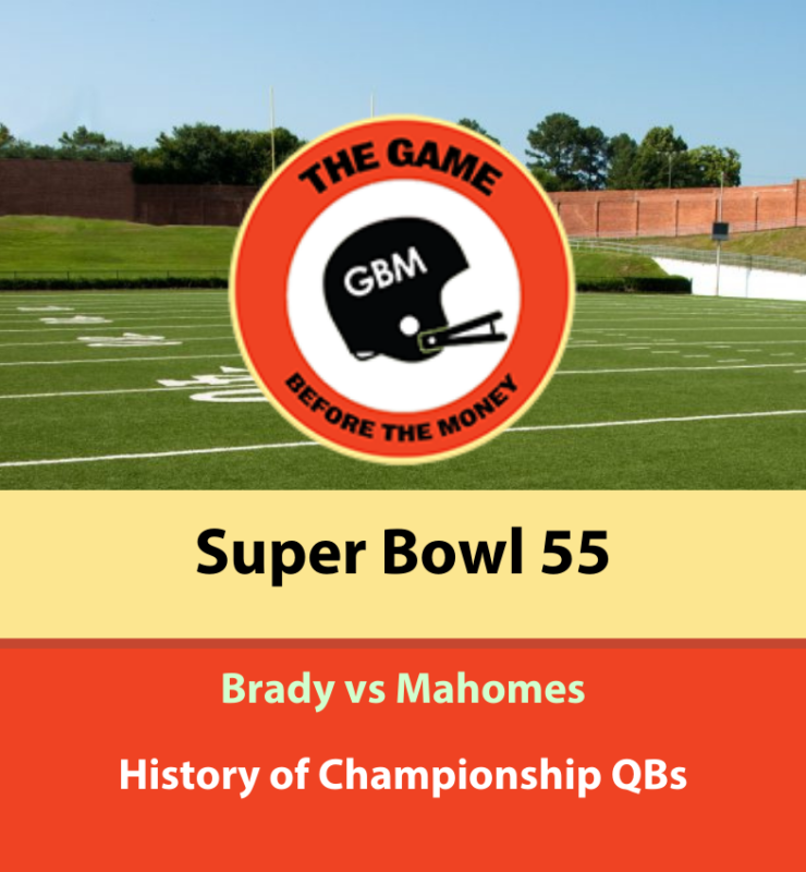 Tom Brady and Patrick Mahomes are the starting quarterbacks for Super Bowl 55 between the Tampa Bay Buccaneers and Kansas City Chiefs.