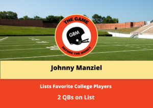 2012 Heisman Trophy winner Johnny Manziel lists his favorite college football players as a kid, including 2 quarterbacks.