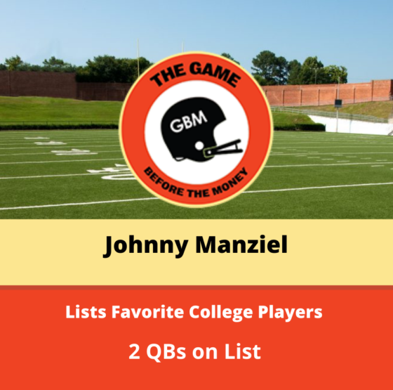 2012 Heisman Trophy winner Johnny Manziel lists his favorite college football players as a kid, including 2 quarterbacks.