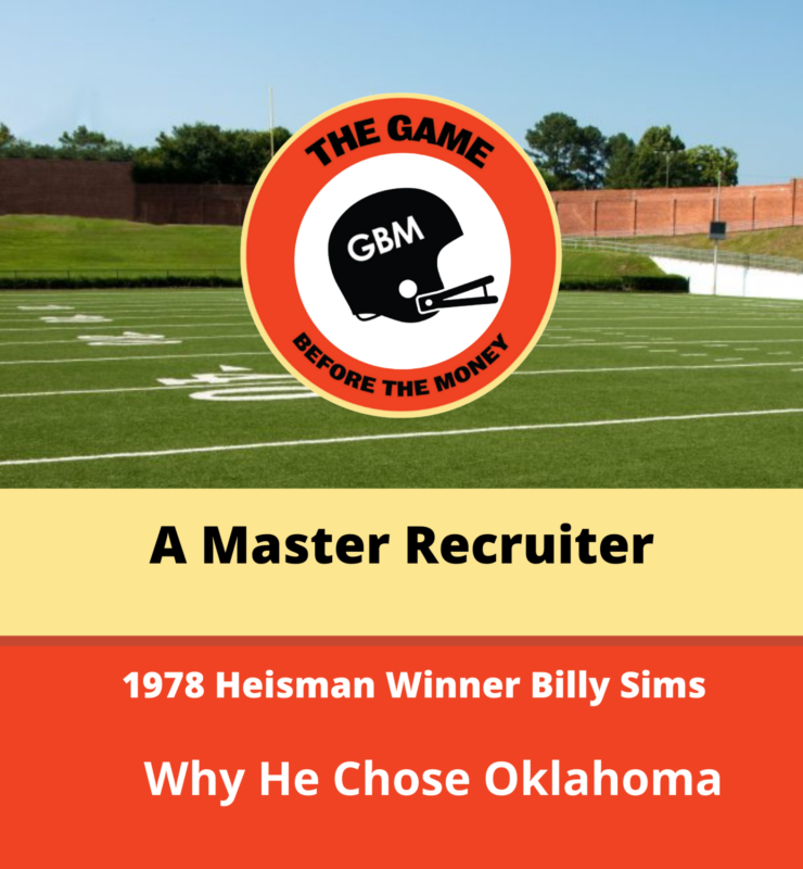 1978 Heisman Trophy winner, Billy Sims, tells the story of how he was recruited to the University of Oklahoma.