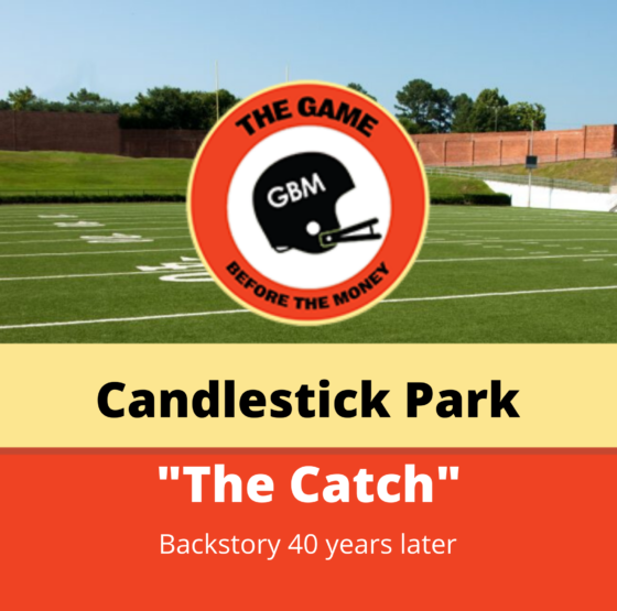 "The Catch" happened in the 1981 NFC Championship Game at Candlestick Park with improved field conditions.