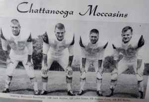 Starting backfield for the 1950s UT-Chattanooga football team.