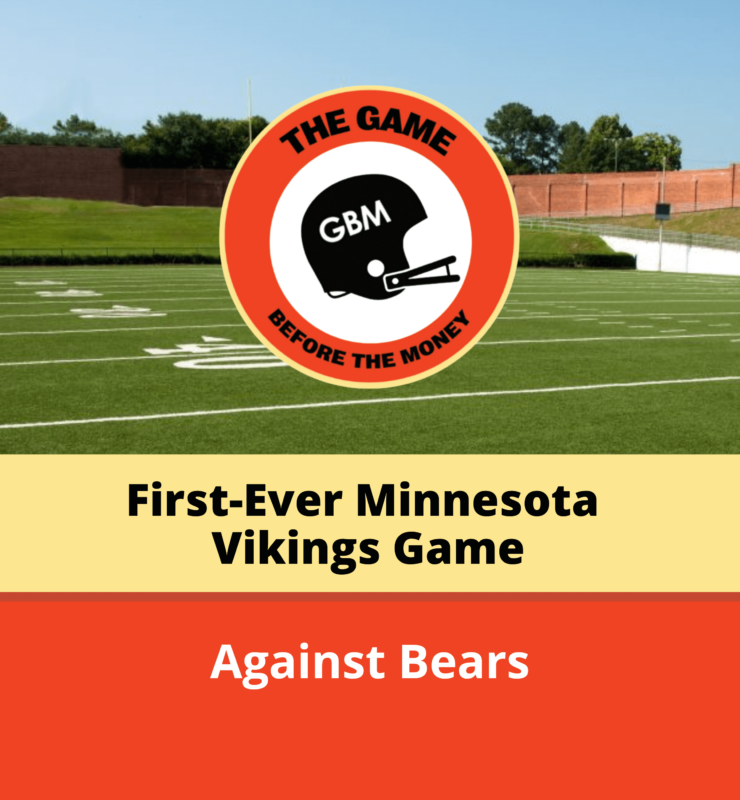 The Minnesota Vikings first-ever game in franchise history was against the Chicago Bears. It was a breakout game for a future Hall of Famer, Fran Tarkenton.