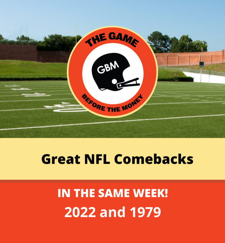 Great NFL Comebacks happened in the same week in 2022 and 1979.