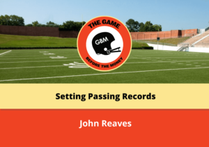 John Reaves, quarterback of Florida, set several records against Auburn, including number of passes, pass completions, passing yardage, and interceptions.