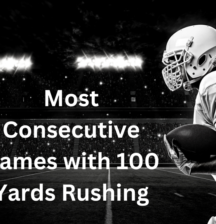 Who holds the record for most straight games with 100 yards rushing?